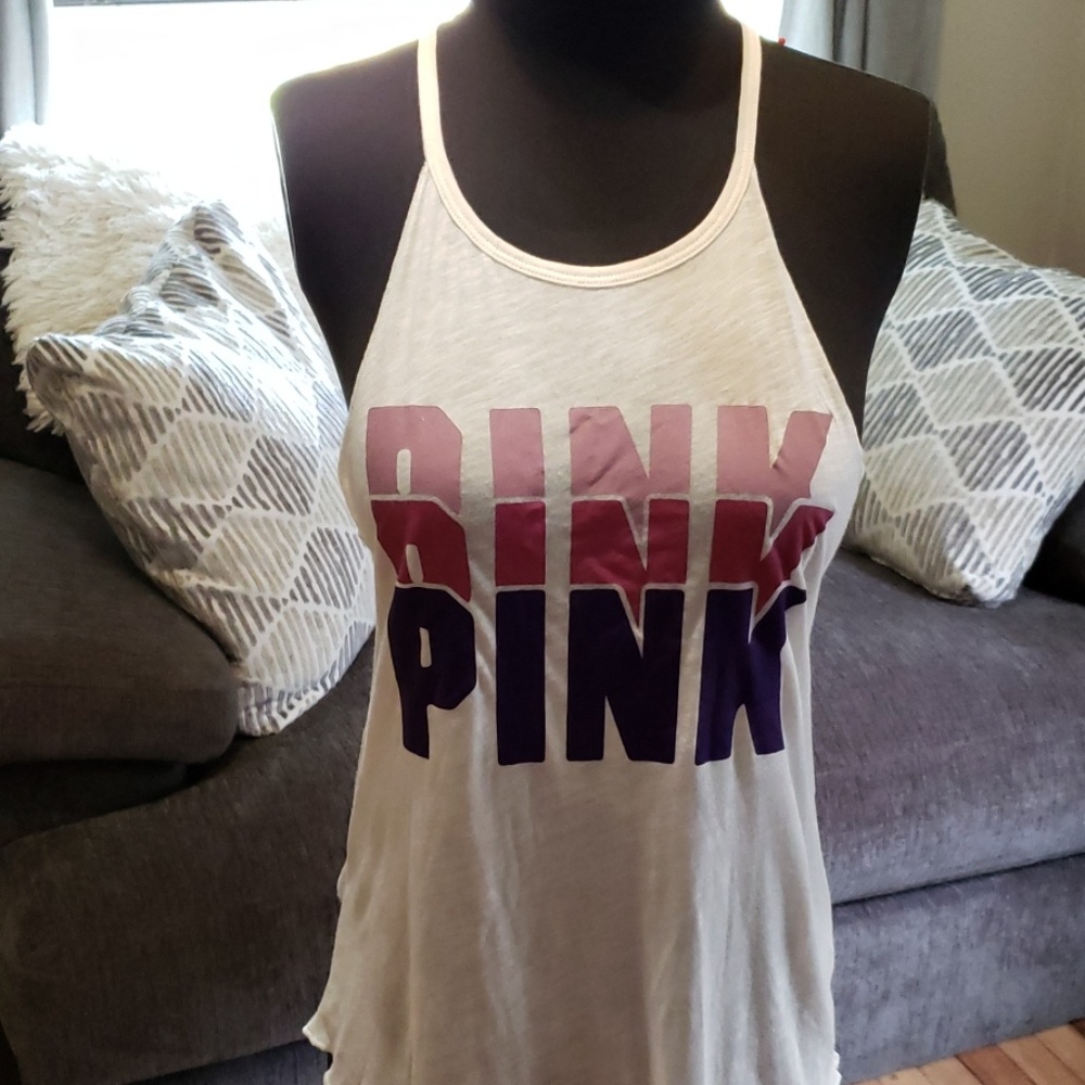Like new V.S. PINK Tank SZ. XS cream color